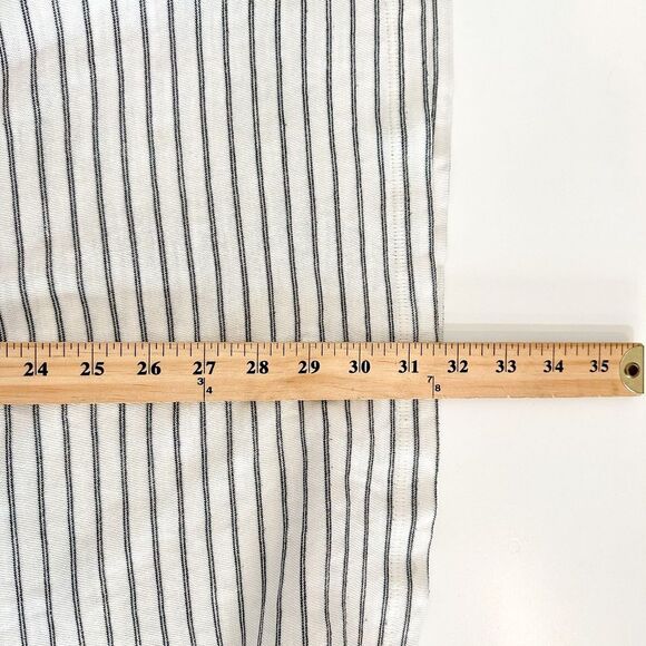 Current Elliott The Painter Tee Long Sleeve Dress Striped Cream 100% Cotton XS - Picture 9 of 9